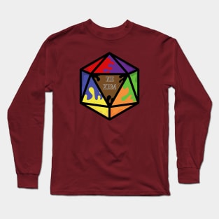 Rainbow Pronoun Pride D20 Xe/Xem Long Sleeve T-Shirt